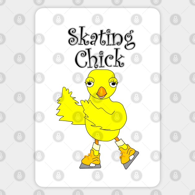 Skating Chick Text Magnet by Barthol Graphics